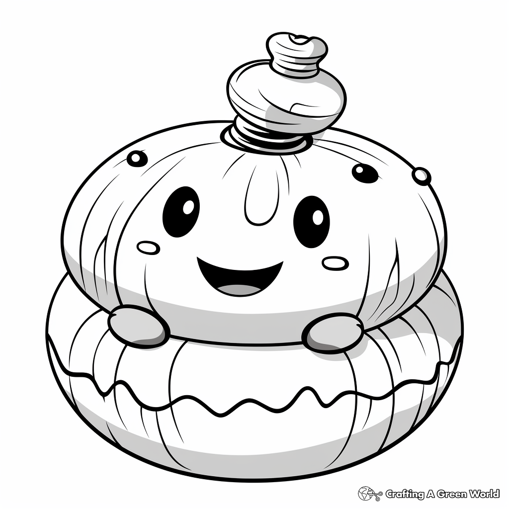 Frosty Iced Donut Coloring Pages 4