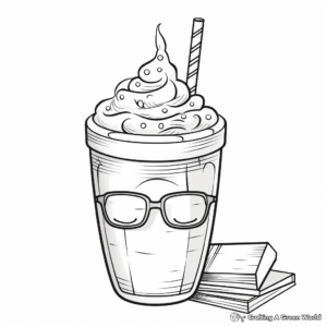 Frothy Milkshake Coloring Page for Children 1