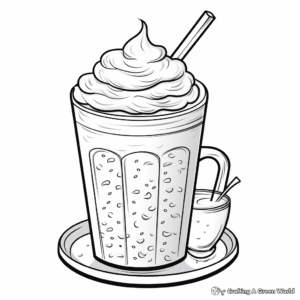 Frothy Milkshake Coloring Page for Children 3