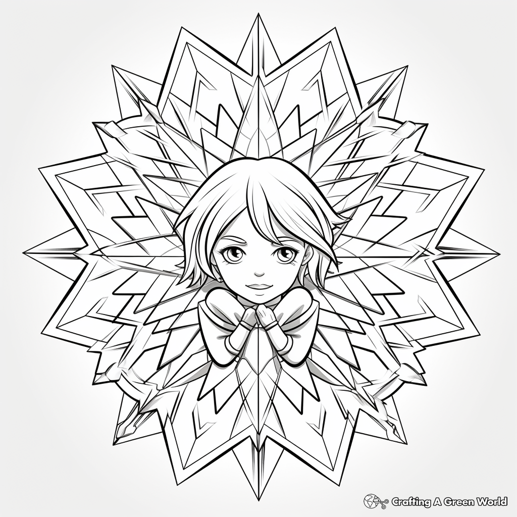 Frozen-Inspired Snowflake Coloring Pages 4