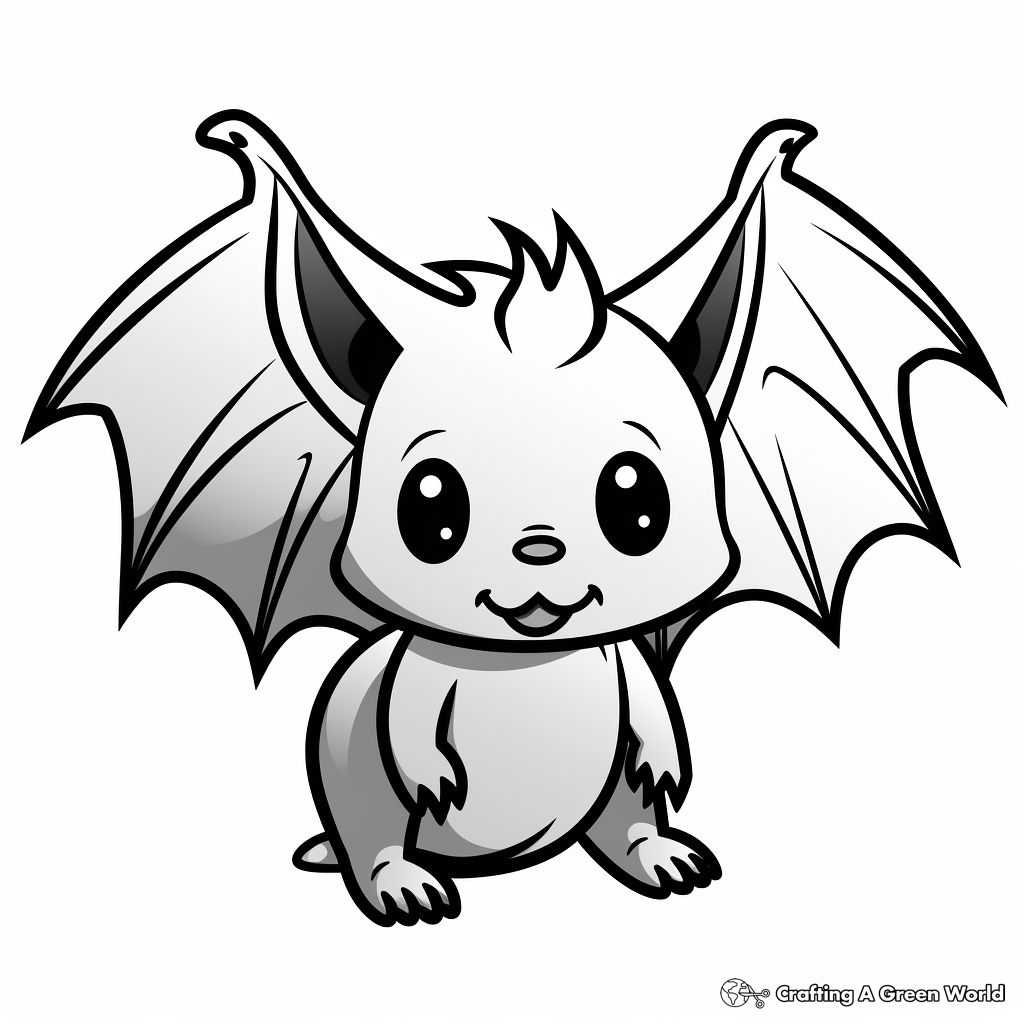 Fruit Bat Silhouette Coloring Pages for Artists 3