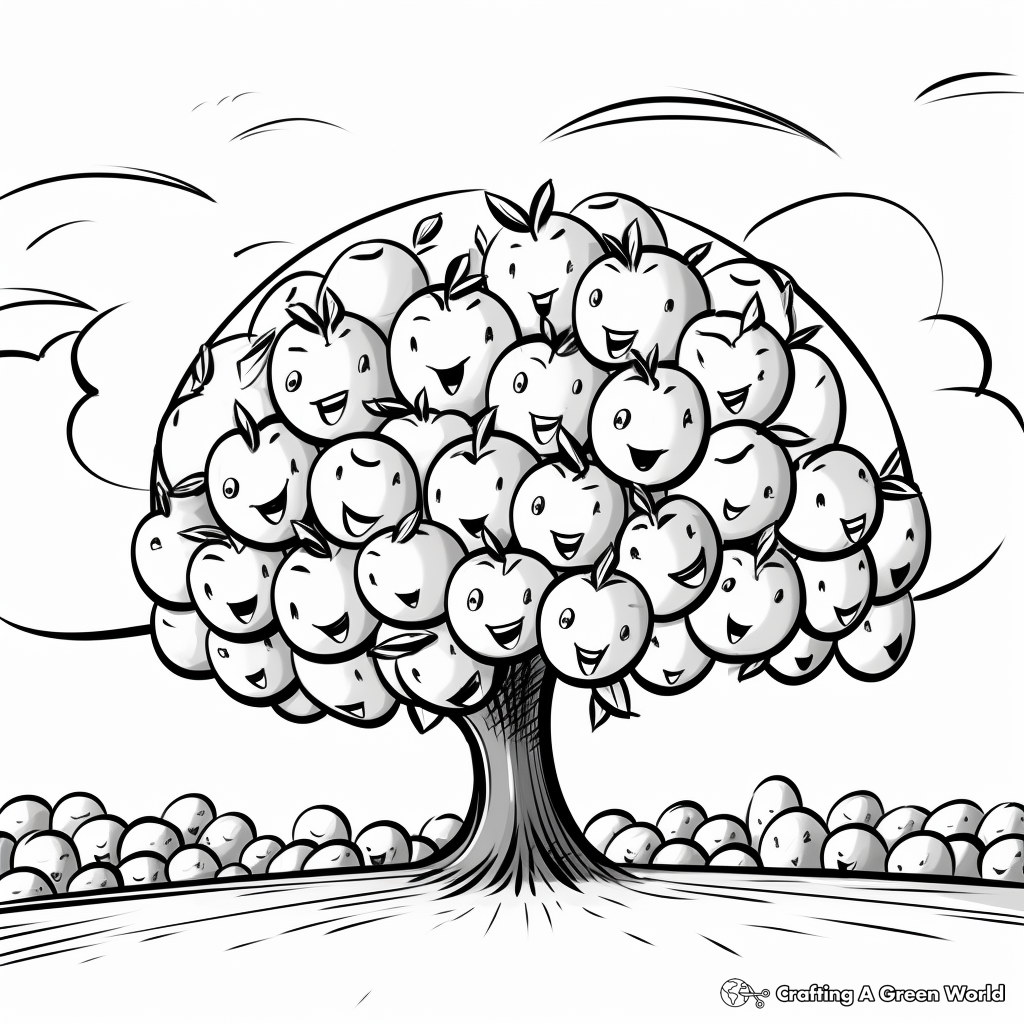 Fruitful Coloring Pages of Avocado Orchard 2