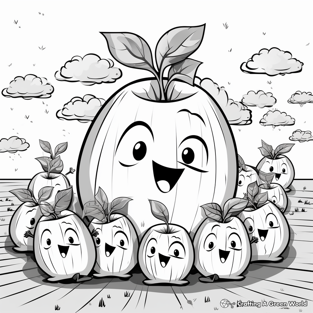 Fruitful Coloring Pages of Avocado Orchard 3