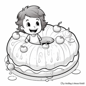 Fruity Filled Donut Coloring Pages 4