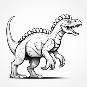 Full Body Ceratosaurus Coloring Pages 1