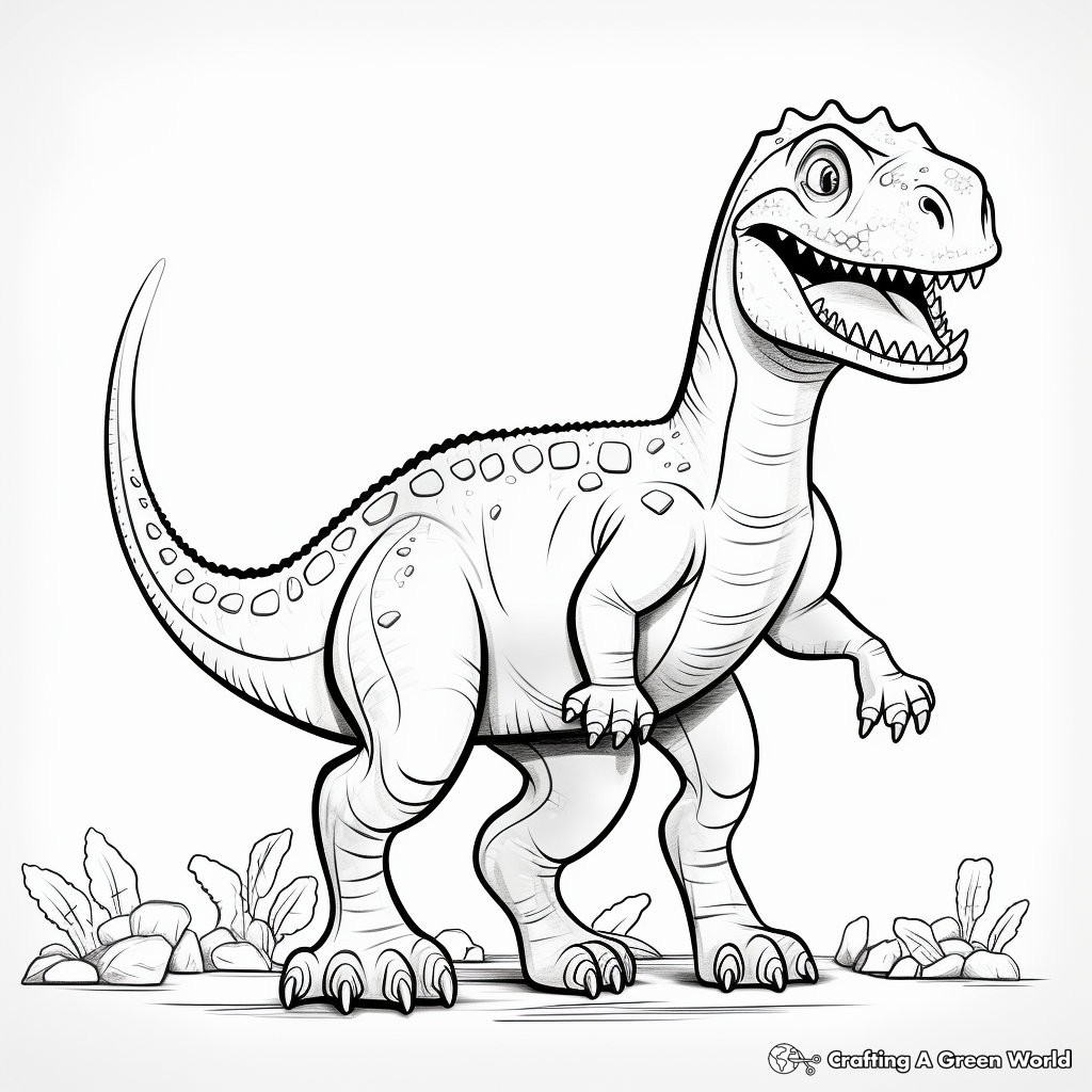 Full Body Ceratosaurus Coloring Pages 4