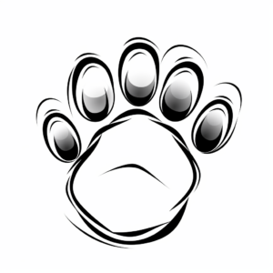 Fun Activity: Identify this Bear Paw Print Coloring Page 1