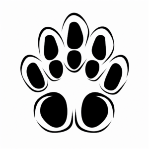 Fun Activity: Identify this Bear Paw Print Coloring Page 3