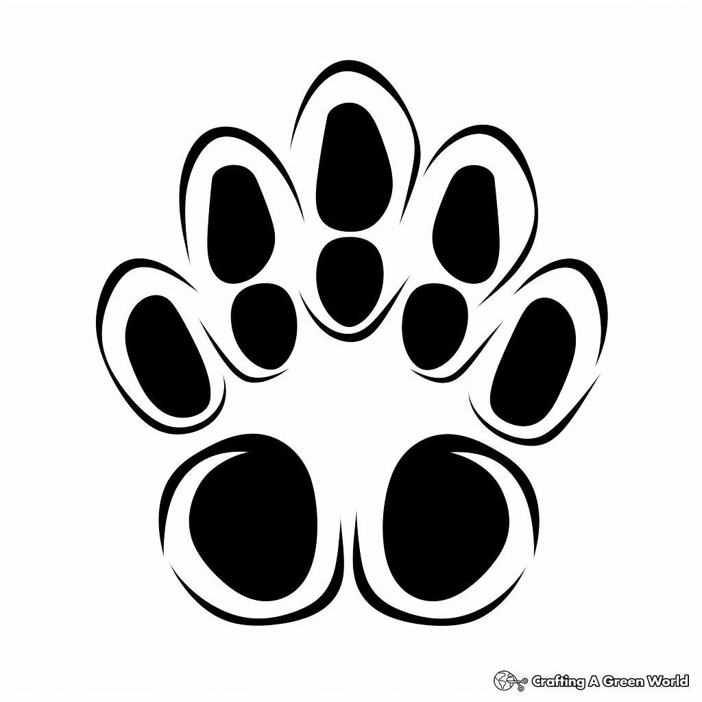 Fun Activity: Identify this Bear Paw Print Coloring Page 4