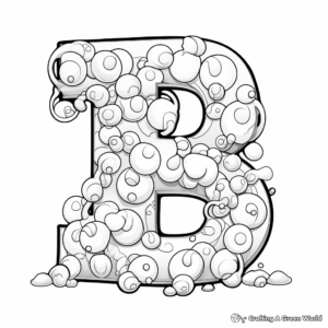 Fun Alphabet Bubble Letters Coloring Pages 2