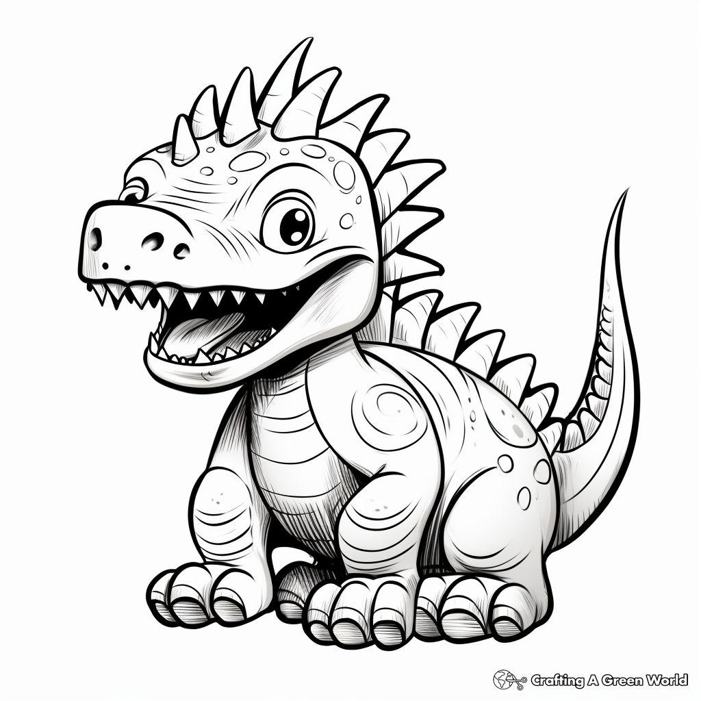 Fun Amargasaurus Coloring Pages for Kids 3