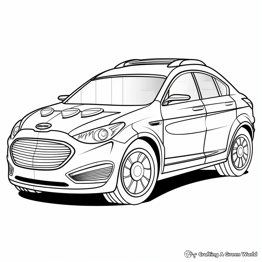 Fun and Bright Police Car Coloring Pages 2