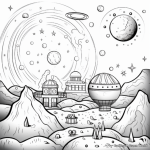 Fun and Easy Space-Themed Coloring Pages 1