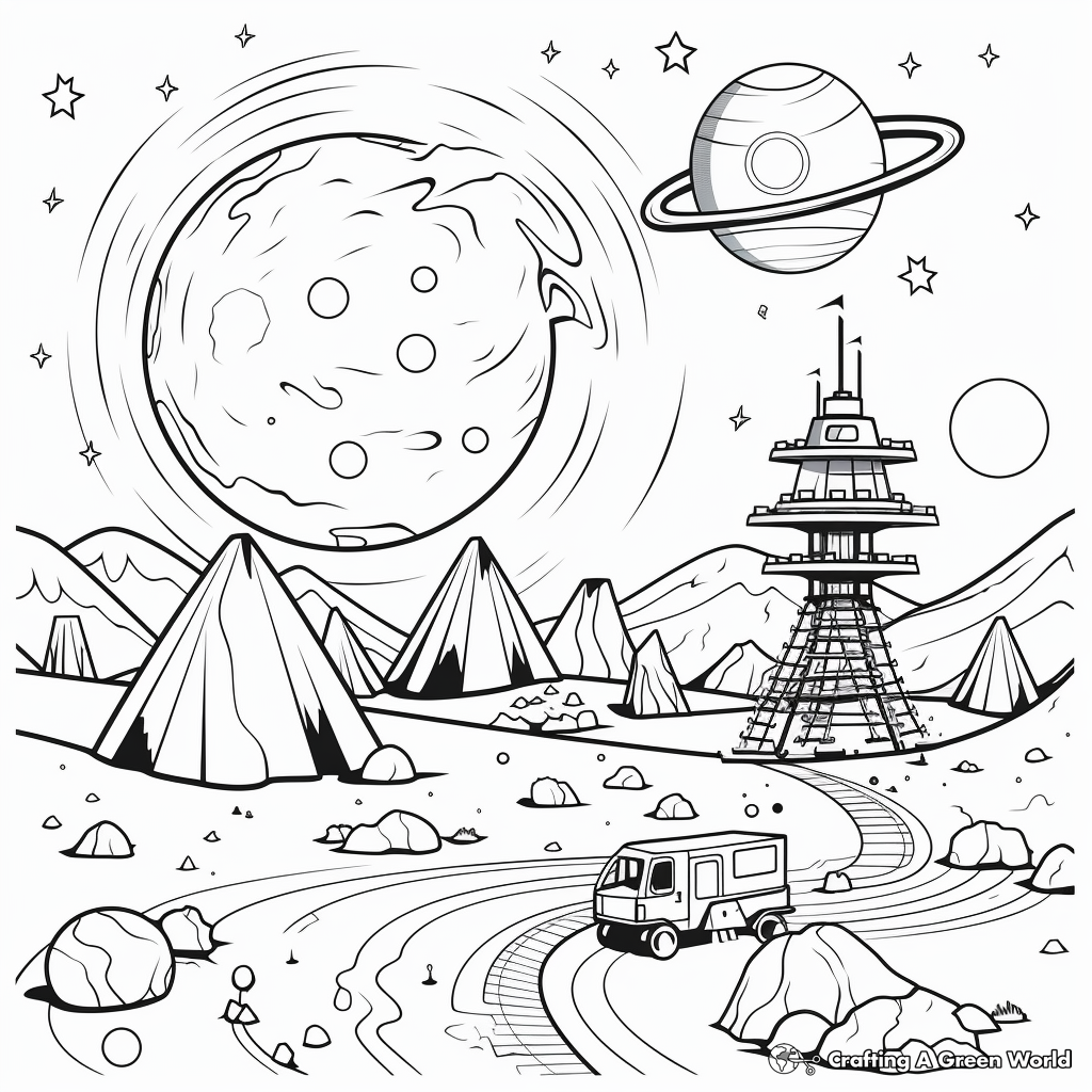 Fun and Easy Space-Themed Coloring Pages 3