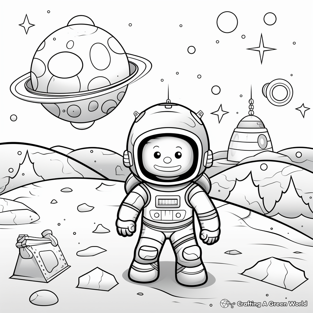 Fun and Easy Space-Themed Coloring Pages 4
