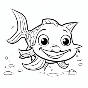 Fun and Educational Channel Catfish Coloring Pages 3