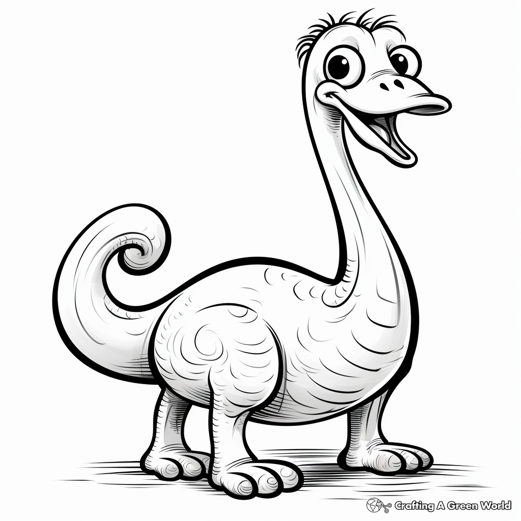 Fun and Simple Apatosaurus Coloring Pages 1