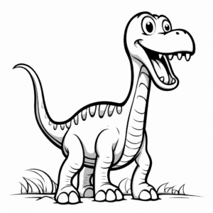 Fun and Simple Apatosaurus Coloring Pages 2