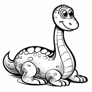 Fun and Simple Apatosaurus Coloring Pages 4