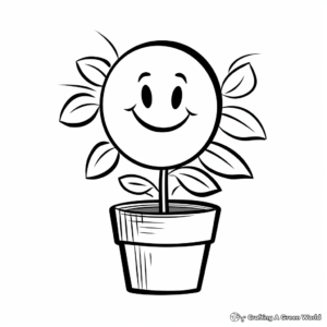 Fun and Simple Houseplant Coloring Pages 4