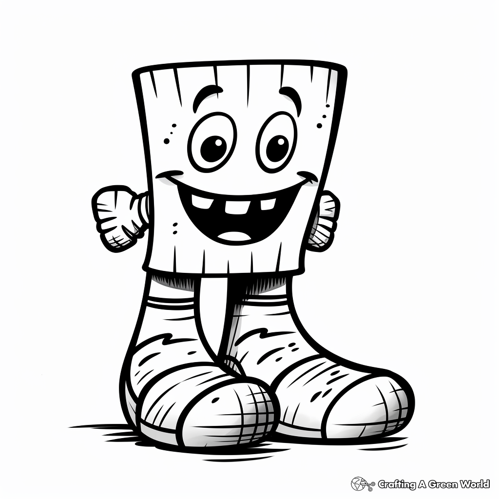 Fun Ankle Socks Coloring Pages 2
