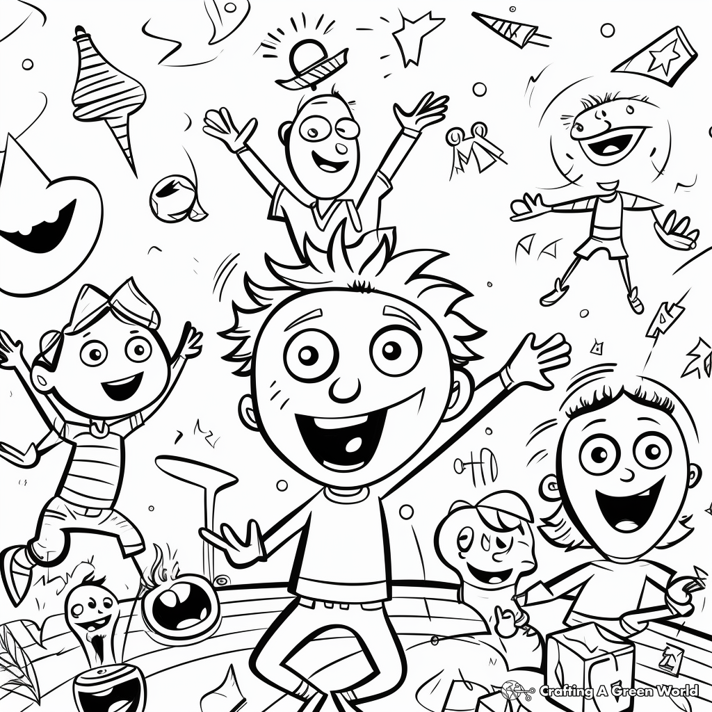 Fun April Fools Day Party Coloring Pages 4