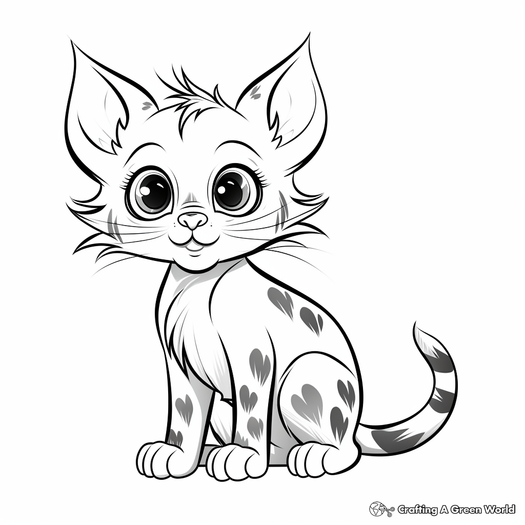 Fun Bengal Cat Coloring Pages for Kids 1