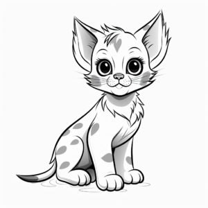 Fun Bengal Cat Coloring Pages for Kids 3