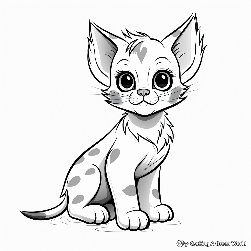 Fun Bengal Cat Coloring Pages for Kids 3