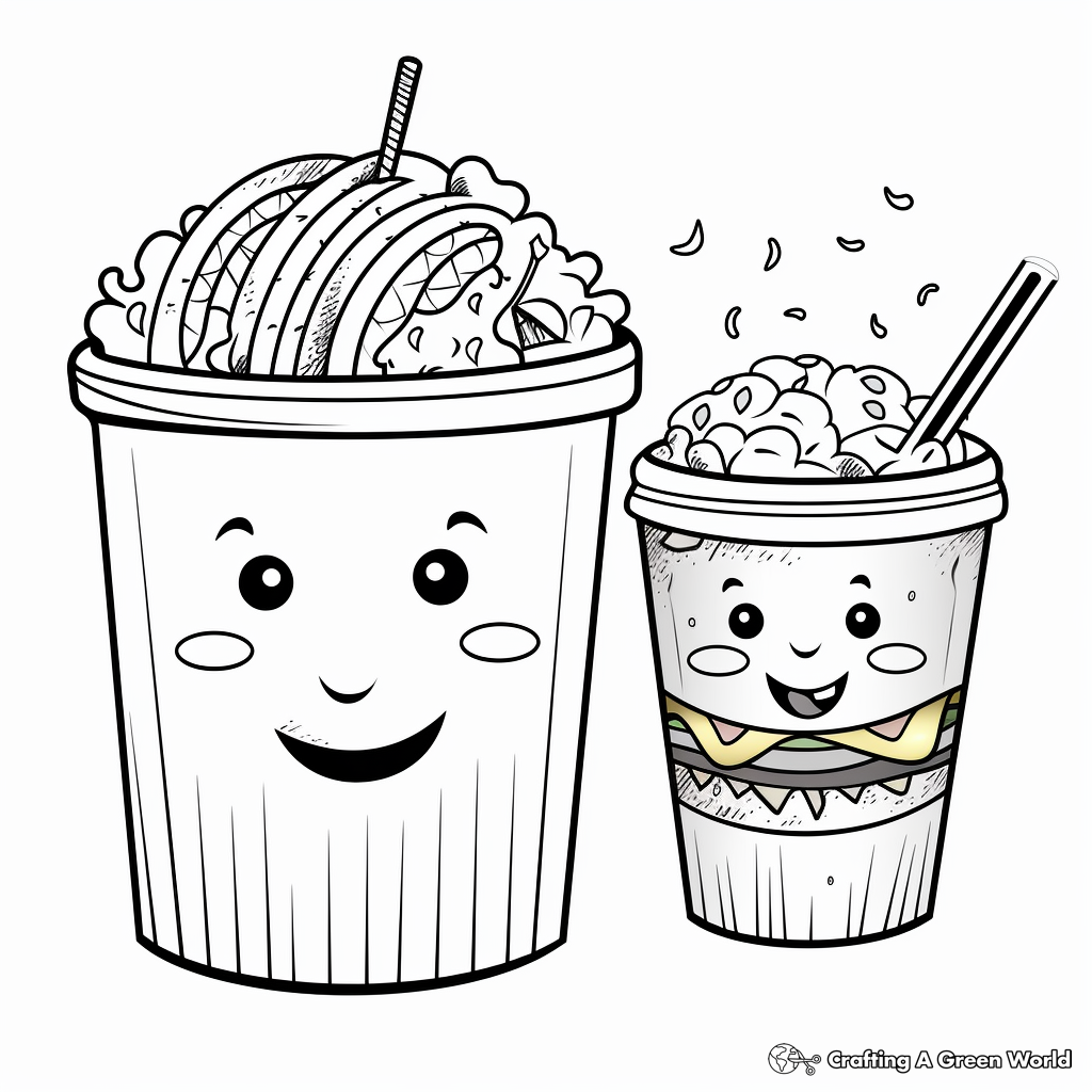 Fun Burger and Fries Coloring Pages 4