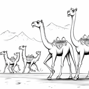 Fun Camel Race Coloring Pages 4