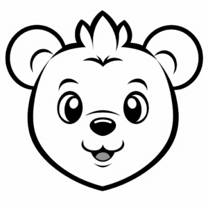 Fun Care Bears Head Coloring Pages for Children 2