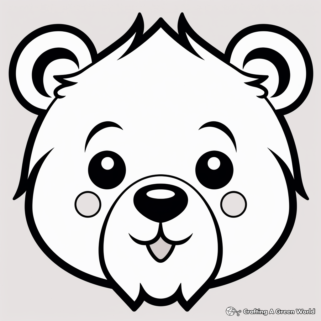Fun Care Bears Head Coloring Pages for Children 3