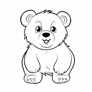 Fun Cartoon Bear Coloring Pages 3