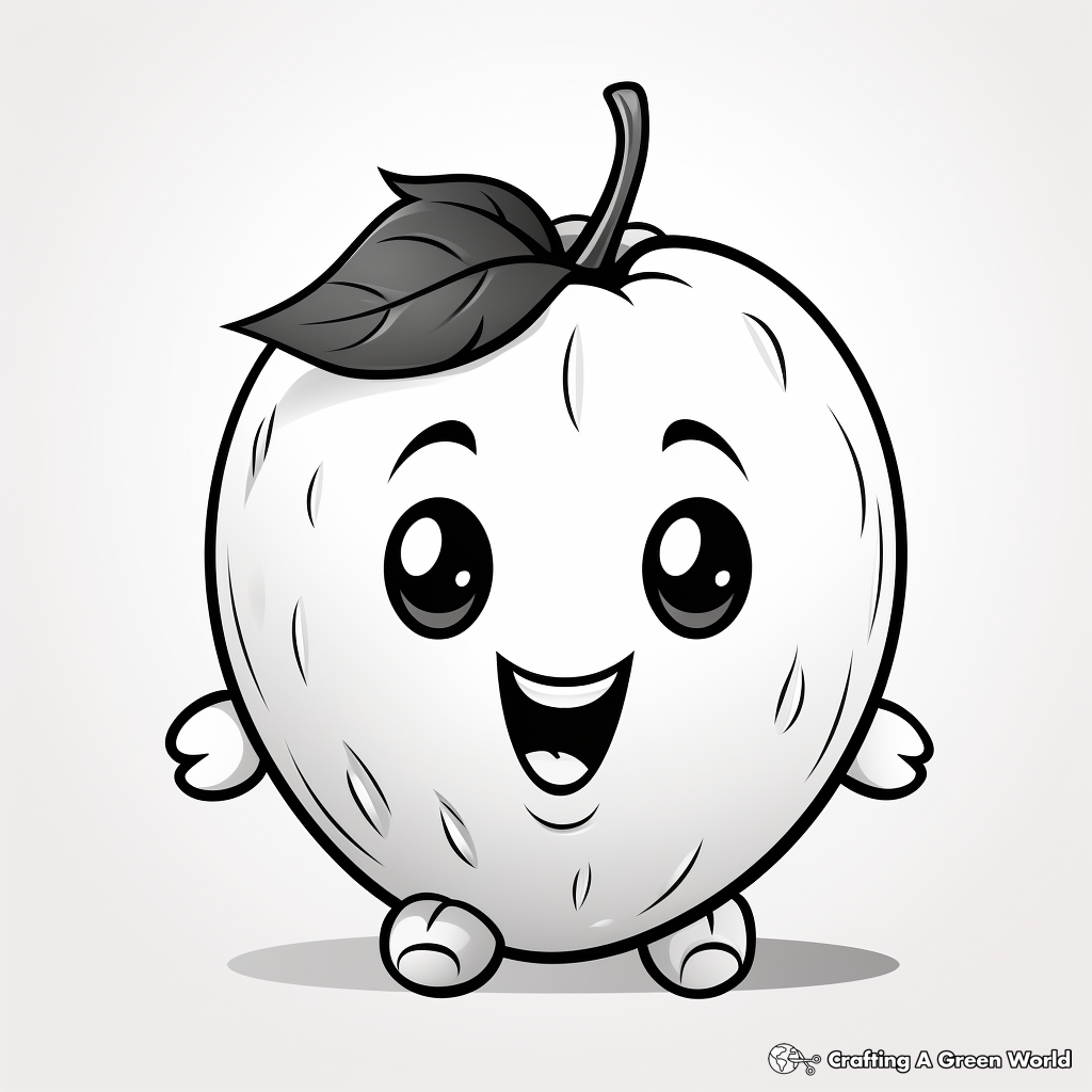 Fun Cartoon Blackberry Coloring Pages for Kids 1
