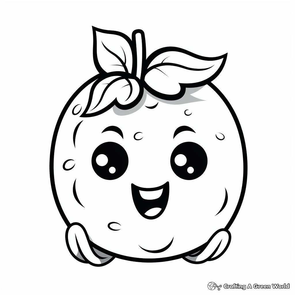 Fun Cartoon Blackberry Coloring Pages for Kids 4