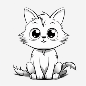 Fun Cartoon Cat Coloring Pages for Kids 1