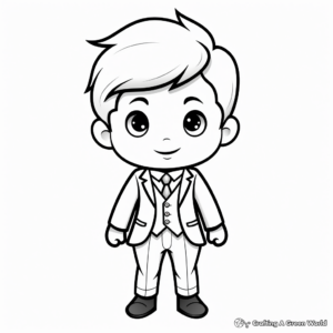 Fun Cartoon Character in Suit Coloring Pages 4