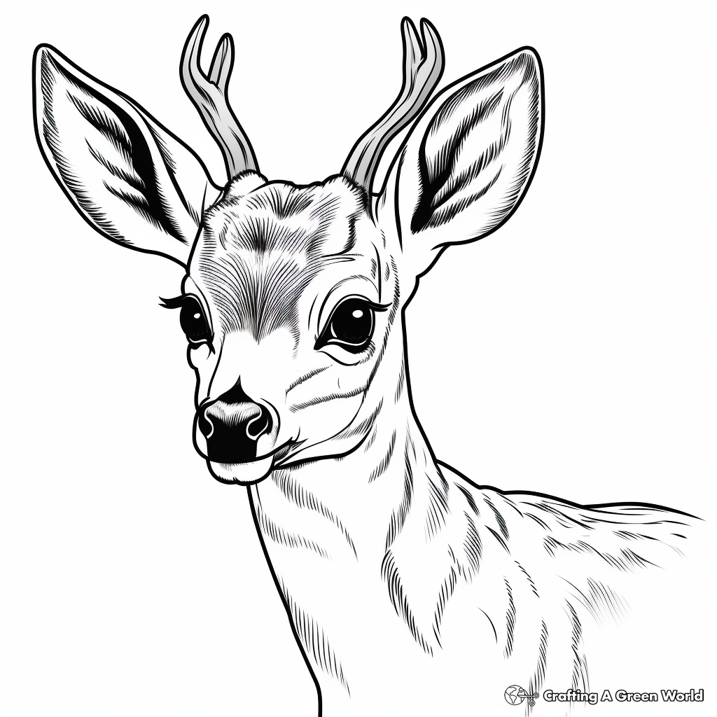 Fun Cartoon Deer Coloring Pages 1