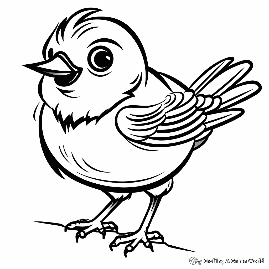 Fun Cartoon Mockingbird Coloring Pages for Kids 3