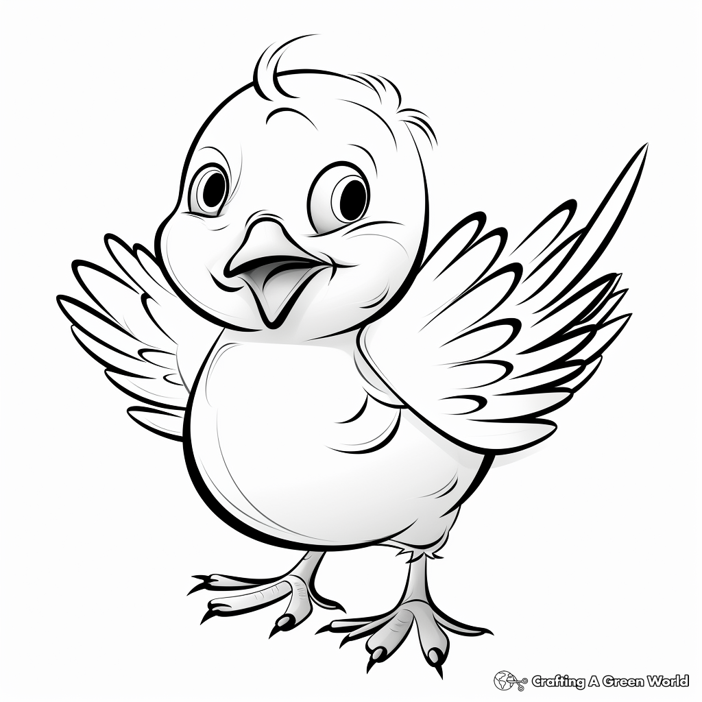 Fun Cartoon Seagull Coloring Sheets 3