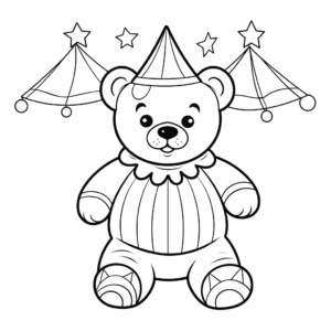 Fun Circus Bear Coloring Pages For Entertainment 4