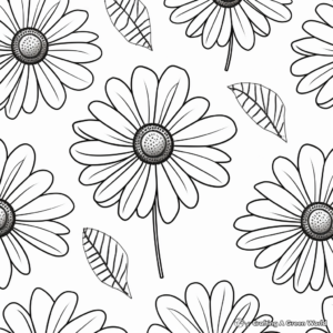 Fun Daisy Pattern Coloring Pages for Children 1