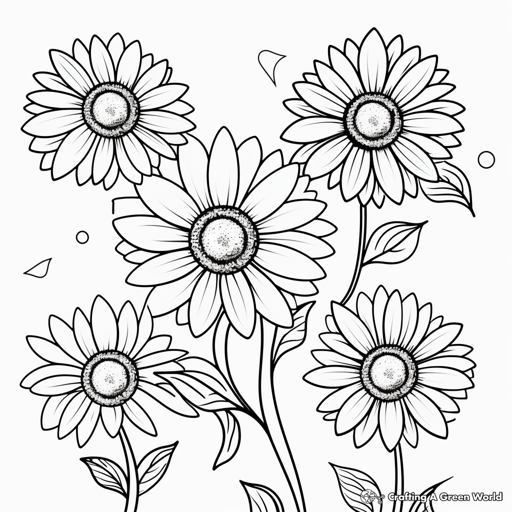Fun Daisy Pattern Coloring Pages for Children 3