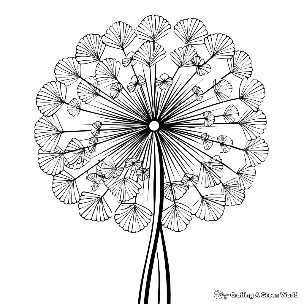 Fun Dandelion Flower Coloring Pages 1