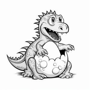 Fun Dinosaur Egg Coloring Pages 1