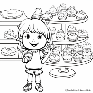 Fun Donut Shop Coloring Pages 4