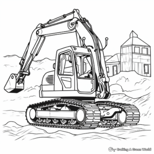 Fun Excavator Coloring Sheets for Children 3