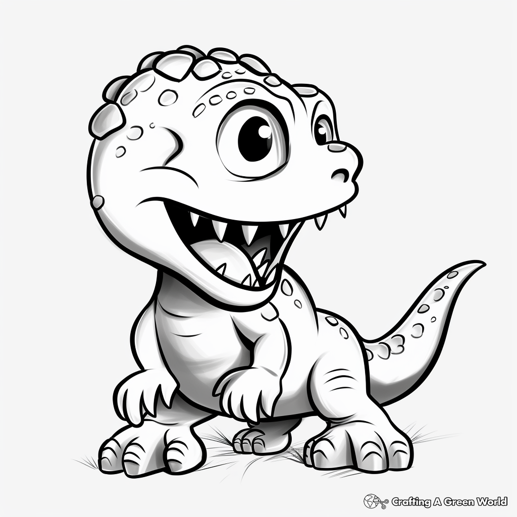 Fun Fact Baby T Rex Coloring Pages with Dinosaur Info 1