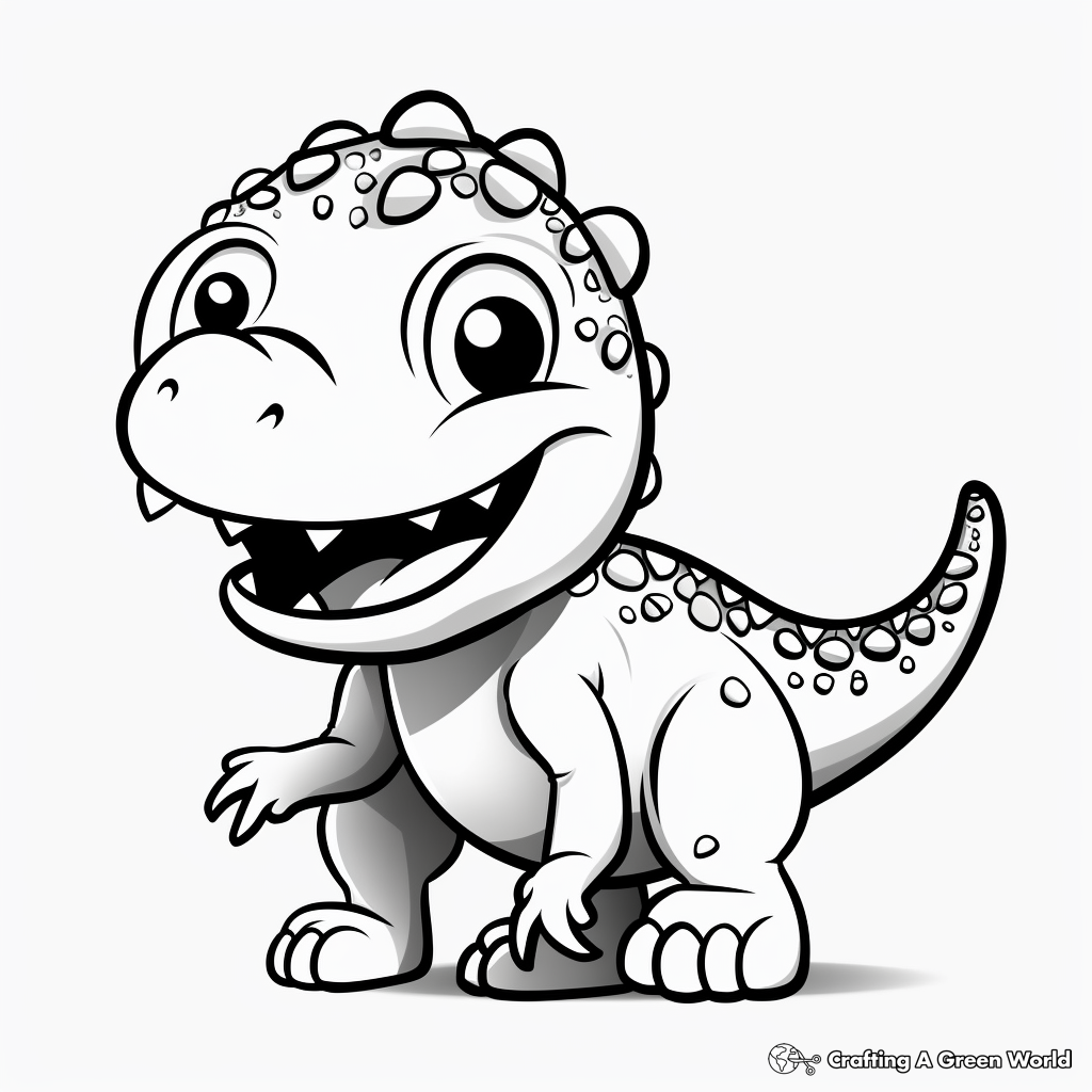 Fun Fact Baby T Rex Coloring Pages with Dinosaur Info 3